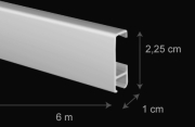 Záclonová tyč Gerika - rozměry